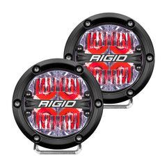 360-SERIES 4" LED LIGHT DRIVING BEAM PATTERN (RED BACKLIGHT) / PAIR
