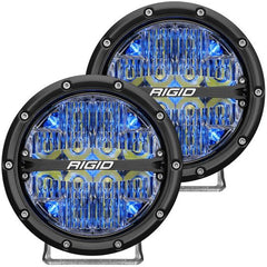 360-SERIES 6" LED LIGHT DRIVING BEAM (BLUE BACKLIGHT)/ PAIR