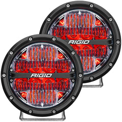 360-SERIES 6" DRIVING BEAM PATTERN (RED) BACKLIGHT / PAIR