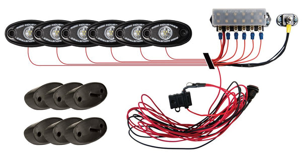 ROCK LIGHT KIT BLU /6